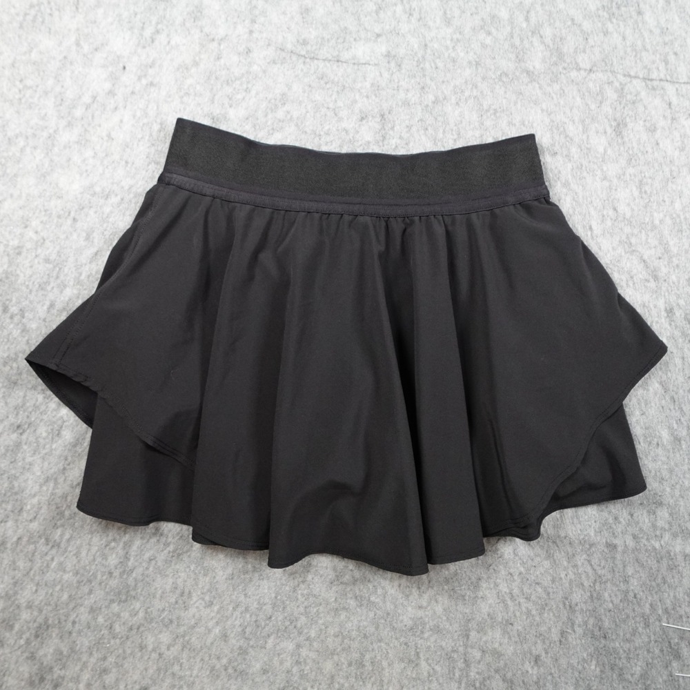 Lululemon‎ Skirt Women 6 Black Court Rival High Rise Ruffle Athletic Skort